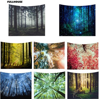 ‼₳ Forest Tree Tapestry Room ผนังแขวนผ้าขนหนูชายหาดผ้าห่มของตกแต่งบ้าน