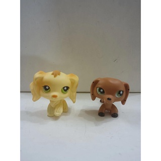 ฟิกเกอร์ LPS ของเล่นสําหรับสัตว์เลี้ยง สุนัข 2 ชิ้น ต่อล็อต #748 Littlest Pet Shop ของขวัญสําหรับเด็ก