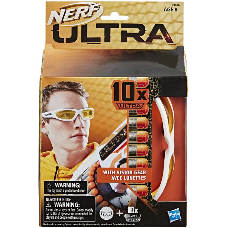 Nerf Ultra Vision Gear and 10 Ultra Darts Specs Bullets กระสุนเนิร์ฟอัลตร้า แว่นตากันกระสุนเนิร์ฟ