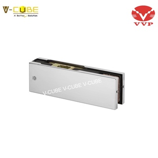 FT10 ตัวหนีบล่าง-สีสแตนเลส-สำหรับประตู กระจกบานเปลือย FT10-PS "VVP"