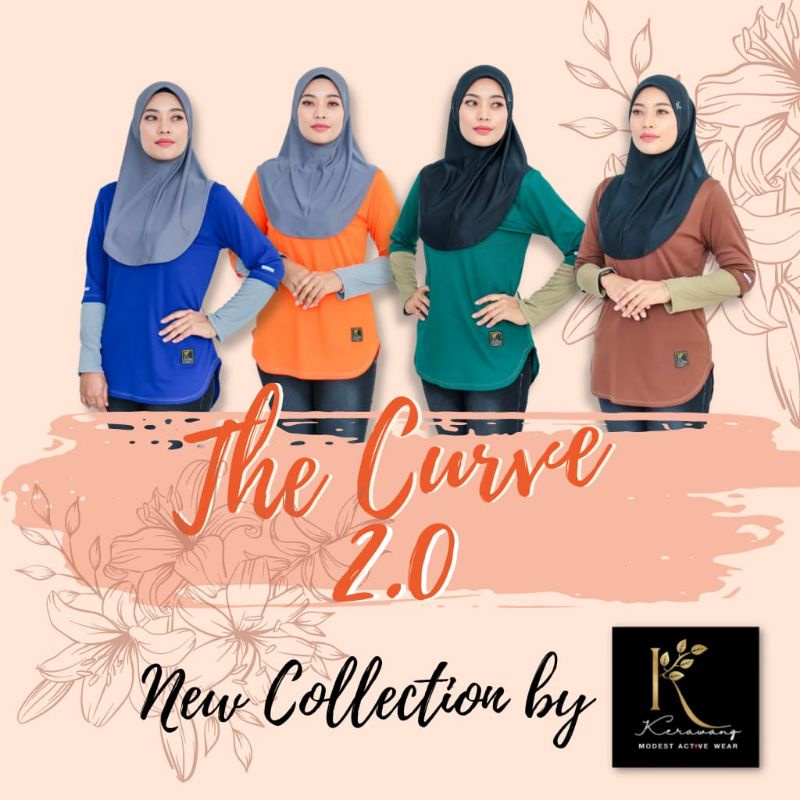 เสื้อเจอร์ซีย์ Muslimah THE CURVE 2.0 SLIM EFFECT