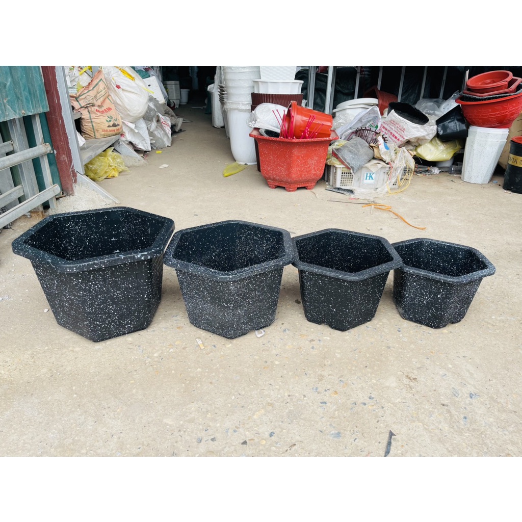 ชุดหม้อหกเหลี่ยม 5 ใบ FA 350 Fa380 Fa450 FA480 สีดําด้วยหินเลียนแบบ