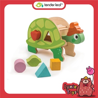 Tender Leaf Toys ของเล่นไม้ ของเล่นเสริมพัฒนาการ บล็อกหยอดรูปทรงเต่าน้อย Tortoise Shape Sorter