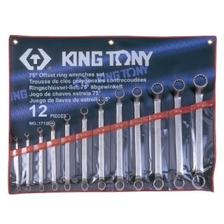 KINGTONY ประแจแหวน คอ 75 องศา (12 ชิ้น/ชุด) เบอร์ 6 - 32 ของแท้ 100%