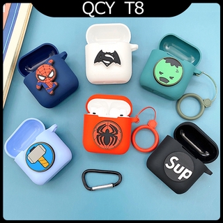 QCY t8 เคสใส่หูฟังแบบซิลิโคนลายการ์ตูนคาแรคเตอร์สําหรับ