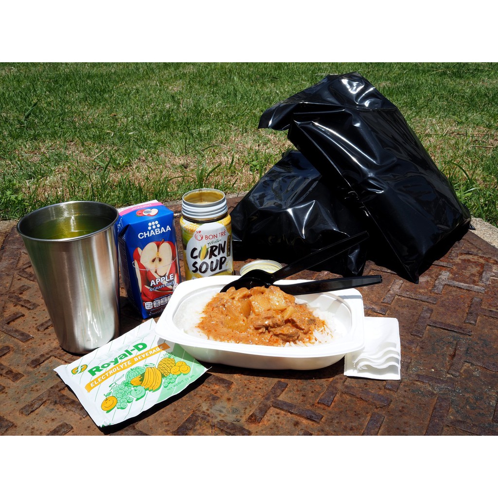 อาหารฉุกเฉินไทย อุ่นในตัวเองได้ (ชุดเล็ก) พลังงาน 420-630kcl by MRE Asia