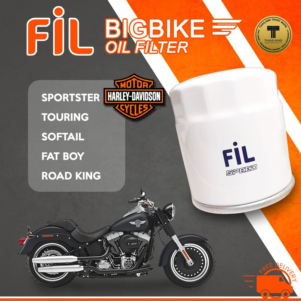 FIL 9677 ไส้กรองน้ำมันเครื่อง Bigbike HARLEY Sportster Touring Softail Fat Boy Road King 63798-99
