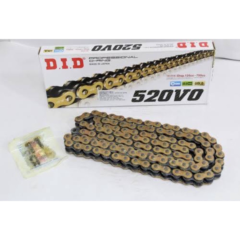 Did 520vo gold premium oring japan🇯🇵 ทอง โซ่ DID 520 120 ข้อ DID Japan VO O-Ring VX X-Ring gold ทอง 