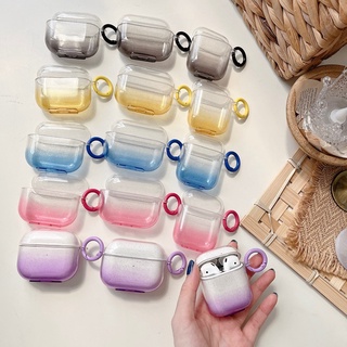 【พร้อมส่ง】เคสหูฟังซิลิโคนนิ่ม ไล่โทนสี แฟชั่น สําหรับ AirPods 1 2 3(2021) Pro