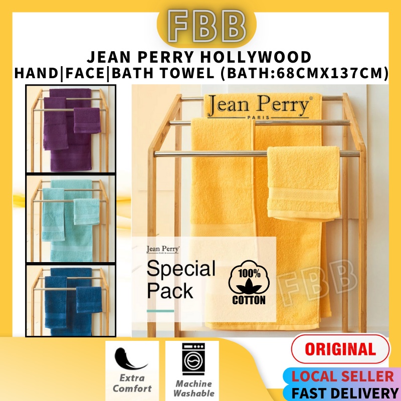 JEAN PERRY Hollywood Bath Towel Series Face Hand & Bath Towel 100% Cotton Stronger Absorbing Soft Ba