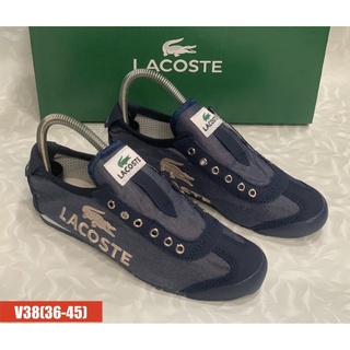 Lacoste slip on รองเท้าผ้าใบแบบสวม