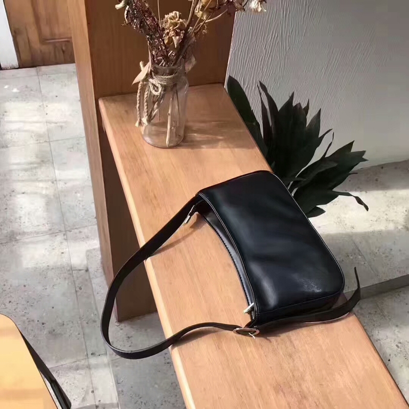 Korean Genuine Leather Baguette Bag in Wine Red, Brown and Black