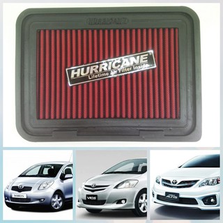 กรองอากาศผ้า(HURRICANE) VIOS 07-12,YARIS 07-12,ALTIS 07-17