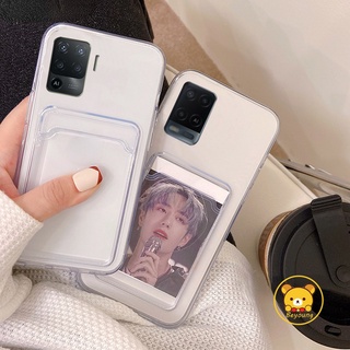 เคสโทรศัพท์มือถือแบบนิ่ม TPU ใส พร้อมช่องใส่บัตร สําหรับ Samsung Galaxy A22 A71 A51 4G A71 A51 A42 A22 5G A72 A52 A52S A03S M32 M22 4G