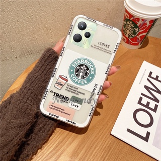 เคส 2022 New Handphone Case Realme 9 Pro Plus 9Pro+ C35 McDonalds Coffee Transparent Couples Casing Realme9Pro+ Plus Silicagel Soft Case เคสโทรศัพท์