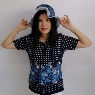 เสื้อหม้อห้อมเชิ๊ตหญิง 3 กระเป๋า