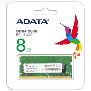 ADATA RAM For NOTEBOOK(แรมโน้ตบุ๊ค) รุ่น (AD4S266638G19-R) SODIMM DDR4-8GB/Buss 2666MHz