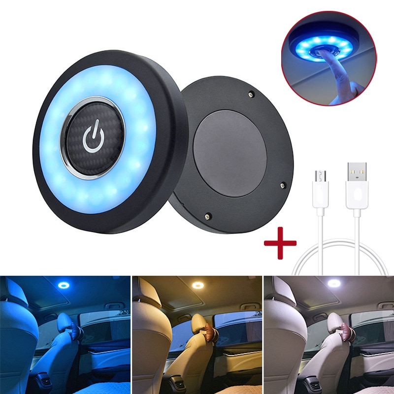 CODCar LED Roof Lamp Night Light Auto Interior Dome Reading Light Touch