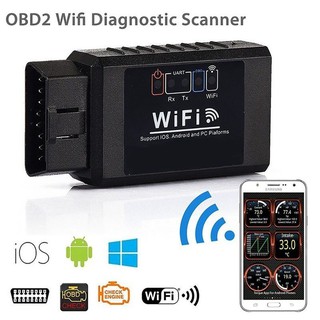 เครื่องสแกนเนอร์วินิจฉัยรถยนต์ obd 2 elm 327 wifi