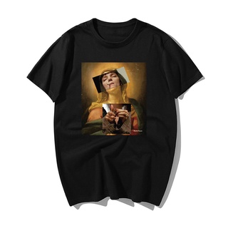 [S-5XL]เสื้อยืดลําลอง แขนสั้น พิมพ์ลาย Virgin Mary สไตล์ฮิปฮอป ฮาราจูกุ เข้าได้กับทุกชุด สําหรับผู้ชาย 397849