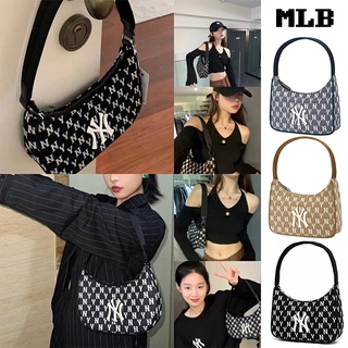 🔥จัดส่งจากกรุงเทพ🔥 ของแท้💯 เป๋าสะพายไหล่MLB JACQUARD MONOGRAM UNISEX HOBO BAG