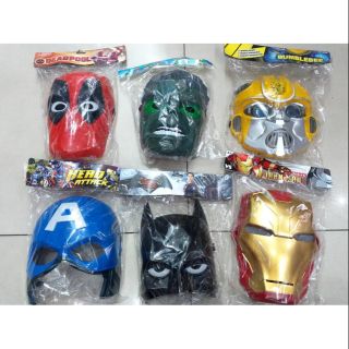 หน้ากาก ของเล่น ซูเปอร์ฮีโร่ มีไฟ แดดพูล์ กับตับอเมริกา ไอรอนแมน superhero masks avenger  ironman