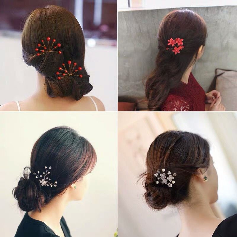 พร้อมส่งปิ่นดอกไม้ประด้บผม เครื่องประดับเเต่งงาน