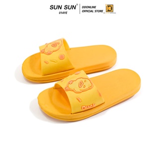 SUN SUN 014YE รองเท้าแตะเด็ก ลายเป็ด พื้นยางนุ่ม ใส่เล่นใส่เทียวสบาย