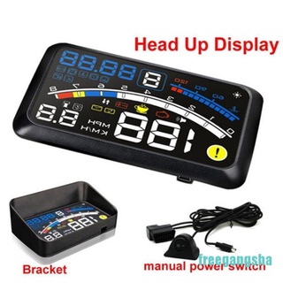 [Fr] Universal F4 Head Up Display Hud Odb2 อุปกรณ์ระบบวัดความเร็วสําหรับรถยนต์ Gh