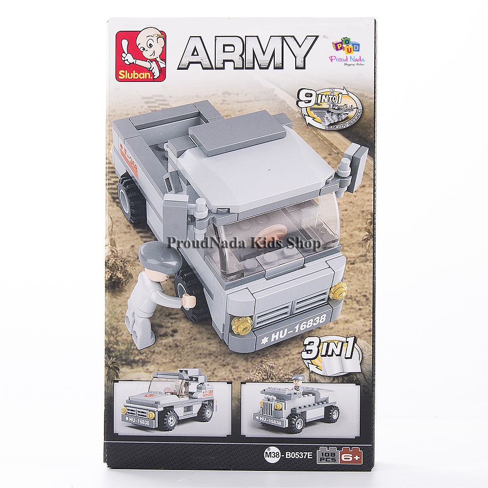 ProudNada Toys ของเล่นเด็กชุดตัวต่อทหาร Sluban ARMY 1080 PCS B0537E