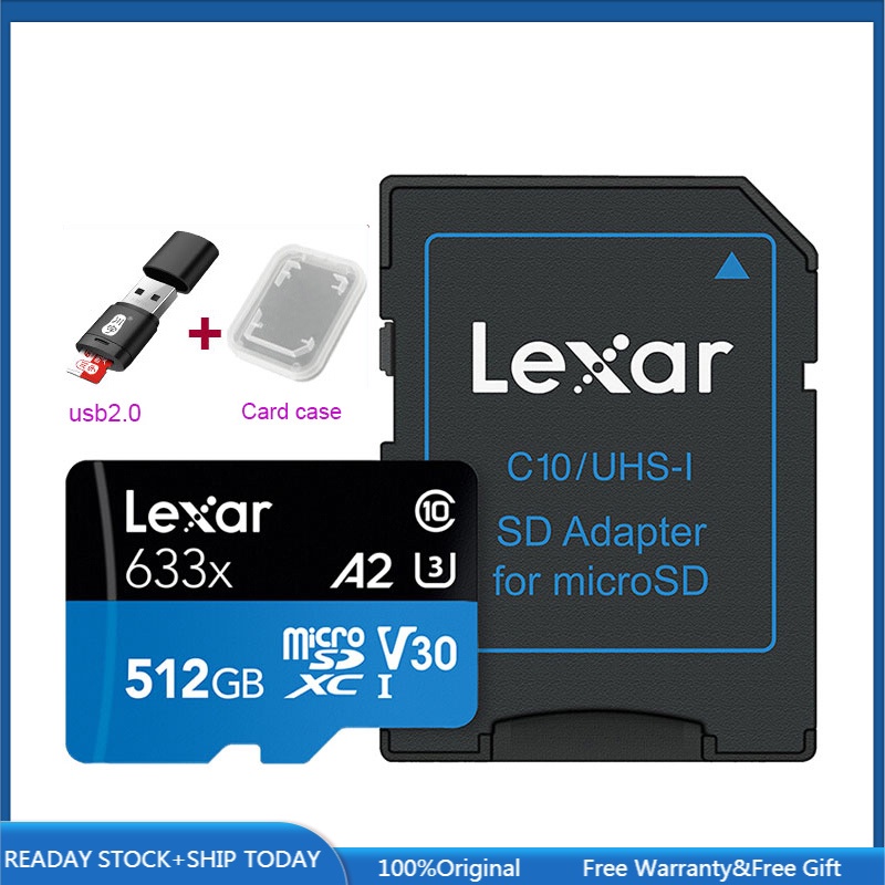 Lexar 633X New Original 95mb/s Micro SD card 512GB 128g 256GB SDHC Memory Card Reader Uhs-1