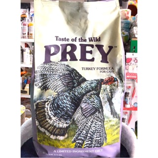 Taste of the wild PREY อาหารเม็ดสำหรับแมว เกรดซุปเปอร์พรีเมี่ยม สูตรเนื้อไก่งวง (2.72 กก.)