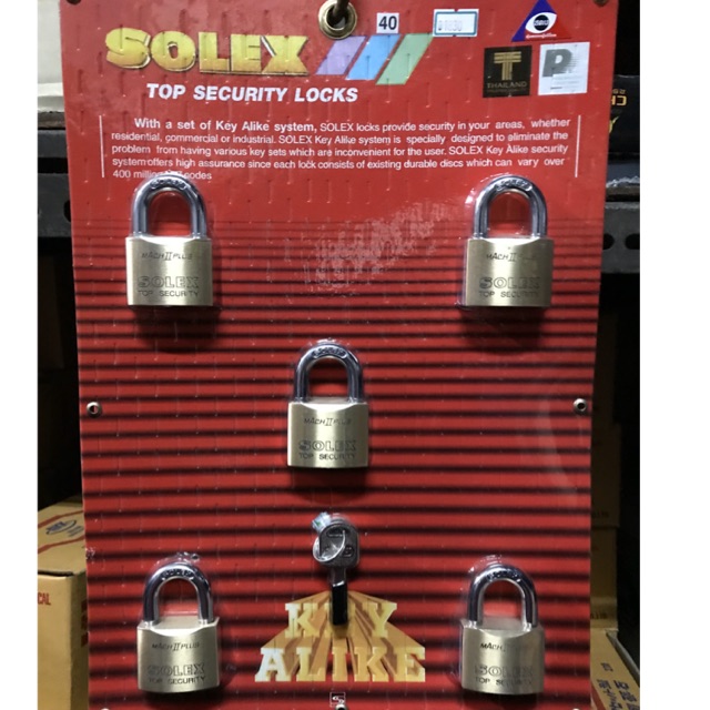 กุญแจชุด solex 5ตัว/ชุด  ขนาด 40 mm.