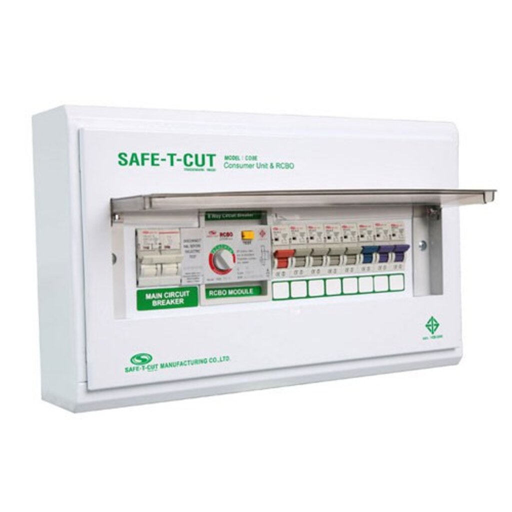 เซฟทีคัต ตู้ควบคุมไฟฟ้ากันดูด 6 ช่อง เมน 50A SAFE-T-CUT เซฟทีคัท