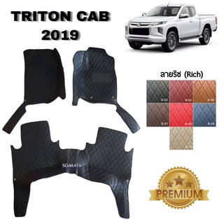 TRITON CAB 2019 พรม6D สีดำ เต็มคัน 3ชิ้น