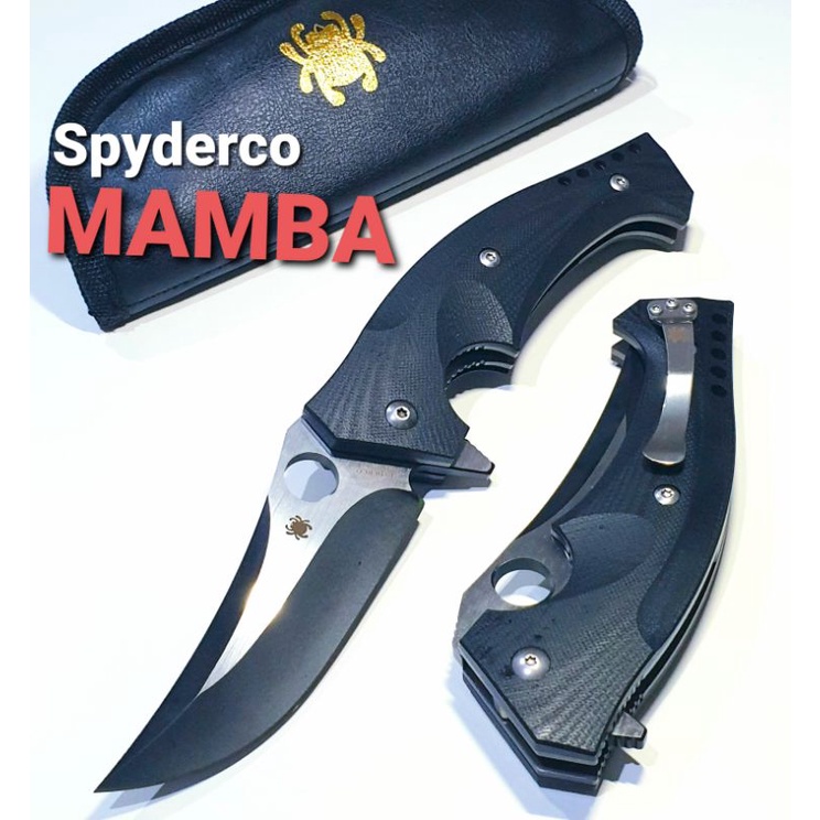 มีดพับ Spyderco Brend/Pirela, Mamba G10, C196