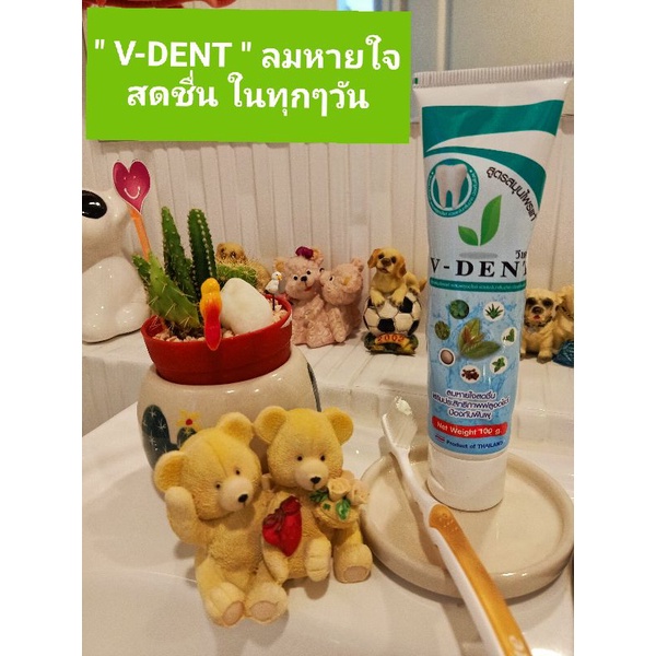 ยาสีฟัน V-DENT ยาสีฟันสมุนไพรแท้จากธรรมชาติ