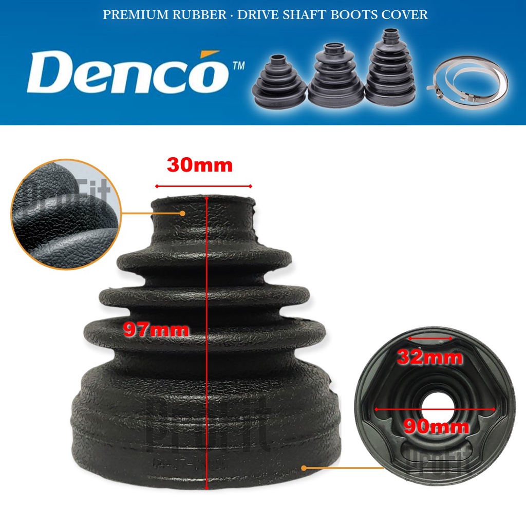 รับประกัน 1M / Nissan Murano / Toyota Hilux KUN25 KUN26 Fortuner TGN51 30mm - 90mm Denco Drive Shaft