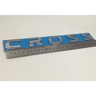 โลโก้ ครอส ติด มิตซูบิชิ ตัวอักษรแยก มีกาวพร้อมติดตั้ง MITSUBISHI CROSS Chrome Emblem 3D