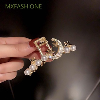 Mxfashione กิ๊บติดผมอัลลอยรูปดวงจันทร์ประดับมุกสไตล์เกาหลีสําหรับผู้หญิง