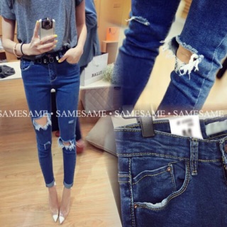 Denim skinny pants style zara