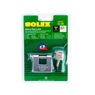 กุญแจคล้องลูกบิด กุญแจลูกปืน Solex รุ่น CU-50 50MM CR x 1 อัน