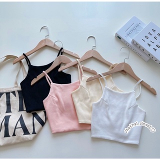 ♡Cutie camisole♡เสื้อสายเดี่ยว ทรงcropน่ารัก