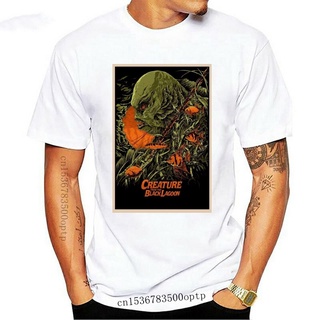 [S-5XL] เสื้อยืด พิมพ์ลายโปสเตอร์ภาพยนตร์สยองขวัญ Creature The Black Lagoon สไตล์เรโทร สําหรับผู้ชาย 942058