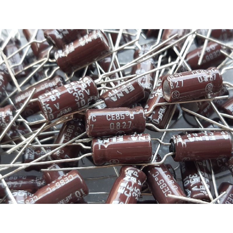 Elna CE-BP 10uf 35v Bipolar capacitor ตัวเก็บประจุ คาปาซิเตอร์ ไม่มีขั้ว ไบโพลาร์ BP nonpolar RBD ขน