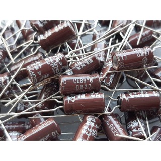 Elna CE-BP 10uf 35v Bipolar capacitor ตัวเก็บประจุ คาปาซิเตอร์ ไม่มีขั้ว ไบโพลาร์ BP nonpolar RBD ขนาด  5×11 มม mm