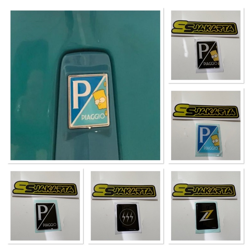 VESPA SSS PIAGGIO ZELIONI RAISED TIE EMBLEM สติ๊กเกอร์