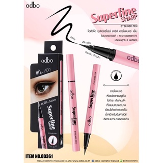 OD361 ODBO Superfine SHARP EYELINER PEN โอดีบีโอ ซุปเปอร์ไฟน์ ชาร์ป อายไลเนอร์ เพ็น กันน้ำ เส้นคมกริบ