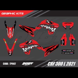 สติ๊กเกอร์วิบาก Honda CRF 300L 2021 ทั้งคัน Graphic kit สติ๊กเกอร์เคลือบเงา สุดคุ้ม