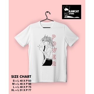 Daily-T เสื้อเชิ้ต พิมพ์ลายอนิเมะ Chainsaw man Power สําหรับผู้ชาย